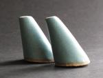 Small 'Newton Blue' Salt & Pepper Pots image.