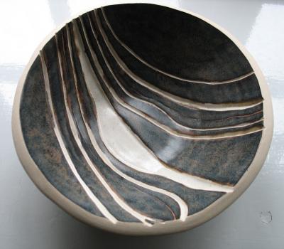 Black bowl with lines image