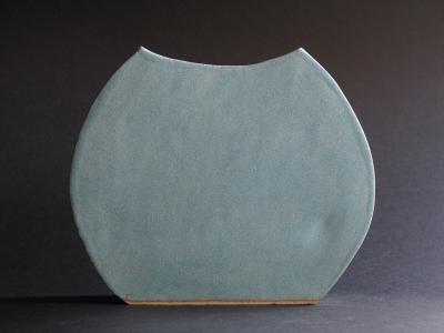 'Newton Blue' Half Circle vase. image