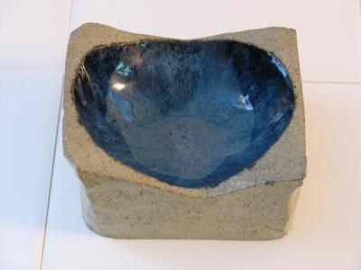 Natural Soap Dish - Blue. image