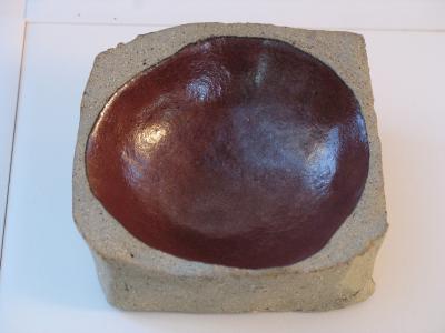 Natural Soap Dish - Small red. image